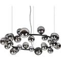 Lampadari nero struttura in metallo