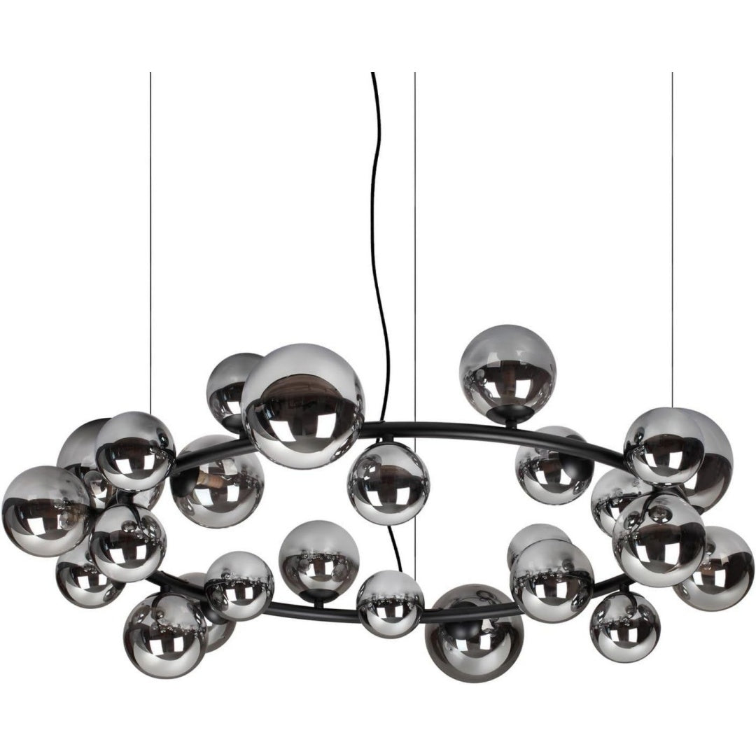 Lampadari nero struttura in metallo