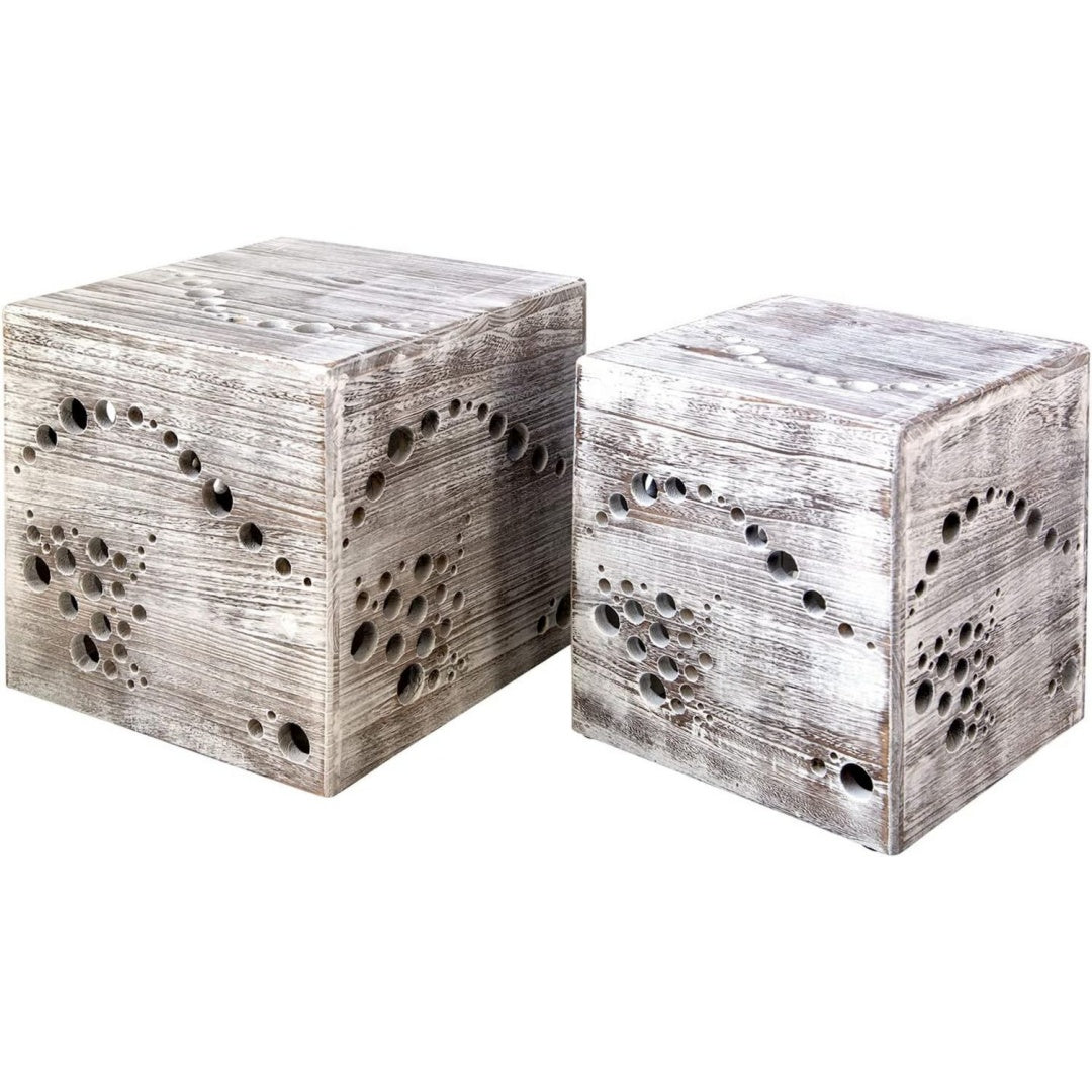 Tavolino compatto 45 x 45 x 45 cm grigio