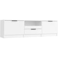 Console porta TV con cassetti bianco
