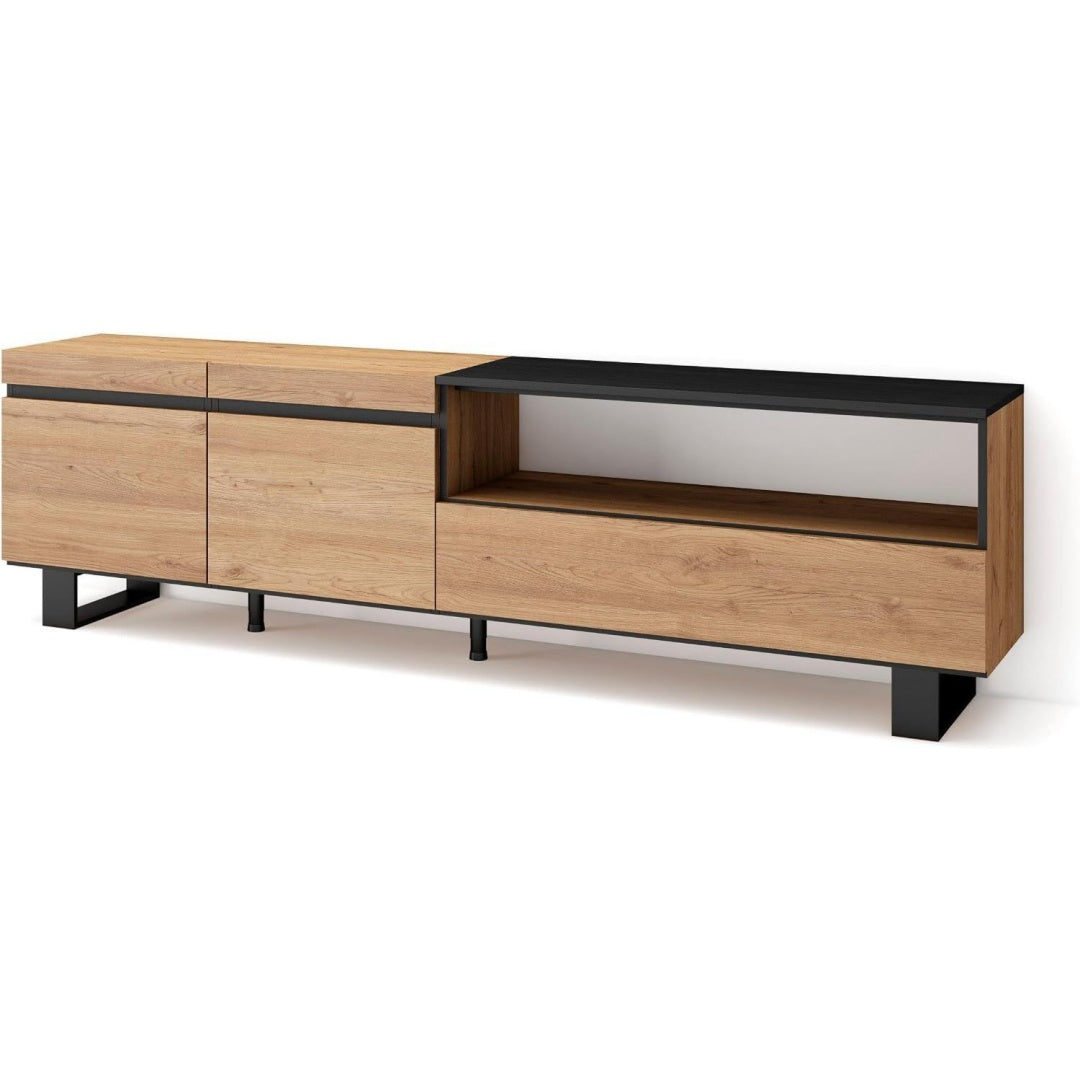 Console porta TV nero struttura in metallo