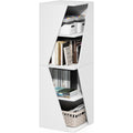 Libreria contenitore con ante con ripiani bianco