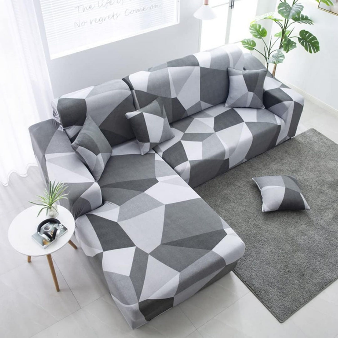 Divano confortevole Copridivano Componibile Divano Forma Copri bianco