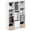 Mobile libreria Furinno Luder, Libreria cubi, libreria bianco