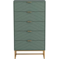 Como e cassettiere in MDF struttura in metallo verde