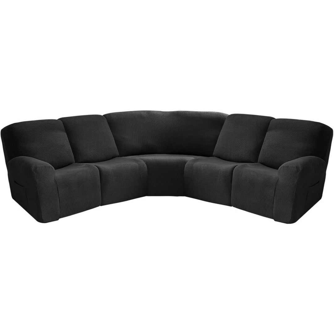Divano confortevole Copridivano Elasticizzati Antiscivolo poltrone reclinabili nero