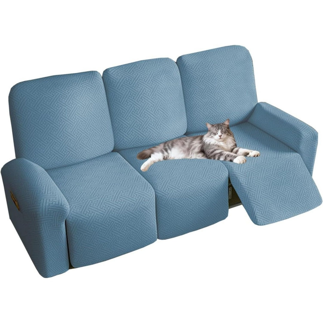 Divano confortevole Copripoltrona Reclinabile Antiscivolo Elasticizzato, Copridivano blu