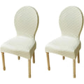 Fodere coprisedia per sala da pranzo con ante rivestimento in tessuto beige