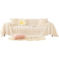 Seduta imbottita Copridivano Asciugamano Divano Copridivano Peluche,Copridivano beige